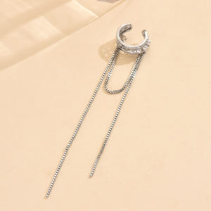 ชุดต่างหูแบบหนีบสำหรับผู้หญิงหลายสไตล์แฟชั่นใหม่ต่างหูห่วงทองแดงเซอร์โคเนียทรงเรขาคณิตระดับไฮเอนด์แบบเรียบง่าย - Product Image 5