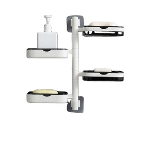 Porte-savon mural créatif en plastique, sans perçage, pour salle de bain, boîte à savon, étagère pour articles de toilette quotidiens - Product Image 1