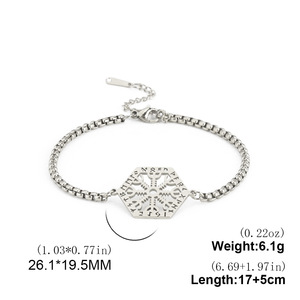 Nordic Vegvisir símbolo rúnica brújula pulsera para hombres mujeres Acero inoxidable nórdico amuleto joyería pagana - Product Image 4