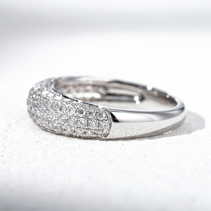 Anillo de Boda de Lujo con Diamantes Cultivados en Laboratorio, Engaste Micronizado, Oro Sólido de 10K - Product Image 2