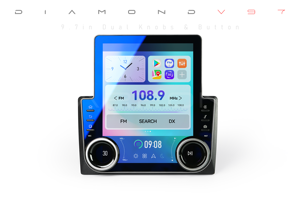 Universal para cuerpo de Metal completo con reproductor de ventilador pantalla táctil AndroidT100 pantalla electrónica de coche Carplay - Product Image 6