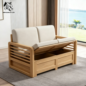 chinese factory good price customizable large stock ready to ship new design fabric sofa living room furniture wood storage sofa - Product Image 5