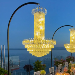 LED Đèn Chùm Pha Lê cho trang trí đám cưới với móc áo kim loại chủ cho trang trí sân vườn nhà và tiệc cưới ngoài trời - Product Image 4