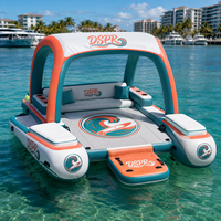 Plateforme flottante gonflable pour les loisirs à la maison sur le lac, quai aquatique spacieux pour les fêtes, la détente et les activités ludiques