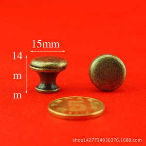 Tirador de cajón rústico de aleación de zinc, pomo redondo de 27 mm para muebles de gabinete - Product Image 3