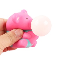 Conception mignonne de dessin animé anti-Stress personnalisé Squishy Bubbles Animal Mermaid Puffs Bubbles Squeeze Fidget Bear Toys