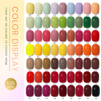 Kit de vernis à ongles gel multicolore 135 couleurs de haute qualité – Vente chaude, mode, non toxique, gel UV en gros pour salon