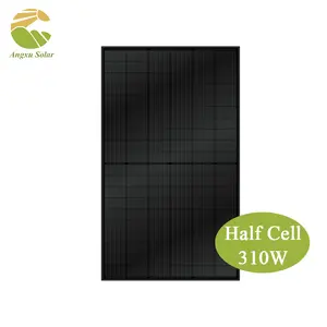 西门子太阳能电池板集中光伏 310W黑色太阳能电池板 10kw集