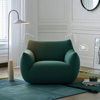 Canapé modulaire inclinable pivotant en velours sherpa blanc rétro français