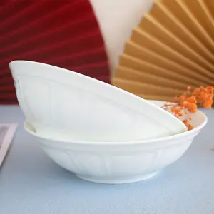 Tazones de sopa de porcelana fina para restaurantes, proveedor Chino