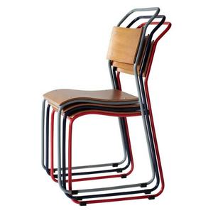 เก้าอี้ร้านอาหารคาเฟ่โลหะอุตสาหกรรม เก้าอี้เหล็กไม้อัดแบบซ้อนได้สำหรับงานอีเว้นท์ - Product Image 5