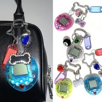 Vente chaude De Poche Virtuelle Pet Jeu Pendentif Mignon Sucette Dés Coeur Bourse Décor Charmes Sac Sangle Chaîne