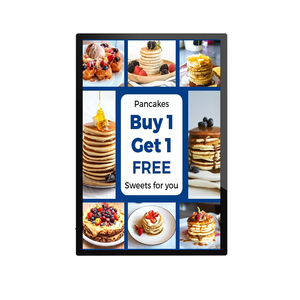 ป้ายดิจิตอลแอนดรอยด์ขนาด23.6นิ้วสำหรับร้านอาหารฟาสต์ฟู้ดสำหรับร้าน <span class=keywords><strong>KFC</strong></span> ยินดีต้อนรับการแสดงผลพร้อมภาพเคลื่อนไหว - Product Image 1