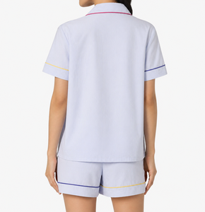 <span class=keywords><strong>Ensemble</strong></span> <span class=keywords><strong>de</strong></span> pyjama pour femmes, chemise à col rabattu, boutons, manches courtes, short, <span class=keywords><strong>pantalon</strong></span>, coton respirant, vêtements <span class=keywords><strong>de</strong></span> nuit - Product Image 4