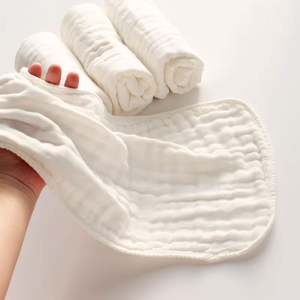 Soft and Absorbent Plain Woven <b>Muslin</b> Fast Dry <b>Baby</b> Towel Gauze Burp <b>Cloth</b> Essential for Feeding - Product Image 2