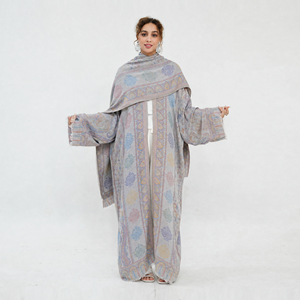 Mexizo 2026 Nuova Collezione Estiva di Abbigliamento Islamico per <span class=keywords><strong>Donne</strong></span>, Lussuosa Abaya in Pashmina Stile Dubai, Abito Modesto con Hijab - Product Image 5