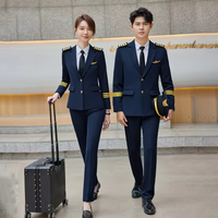 Ensemble d'uniformes pour agents de bord de compagnies aériennes et pour les ensembles de musique de fanfare, uniforme de transport aérien et ferroviaire à grande vitesse