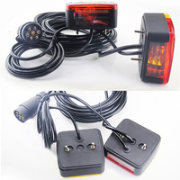 Kit d'éclairage de remorque LED étanche 12V IP68 10M câble feux arrière remorque RV camion Van feux d'avertissement avec prise 7 voies