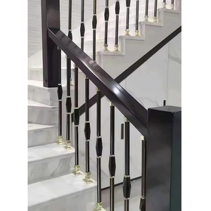 Modern gestaltete Aluminium-Treppen geländer pfosten für Villa-Treppen Langlebige Veranda-Geländer-Funktionen - Product Image 2