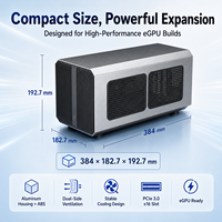 Station d'accueil Thunderbolt 3 EGPU 40 Gbps PCIe 3.0 X16 avec boîtier pour carte graphique, alimentation PD 85 W et 8K+60Hz