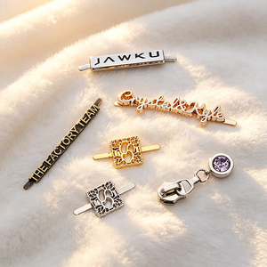 Custom Private Brand Metal <b>Name</b> Labels with Laser Cut Eco-Friendly Self-Adhesive <b>Tags</b> & Customized Emblems for Fashion Apparel - Product Image 3