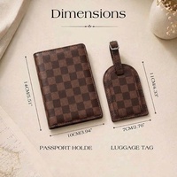 Ensemble de couverture de passeport et d'étiquette de bagage personnalisés Hongbo |   Accessoires de voyage |   Cadeau pour les demoiselles d'honneur
