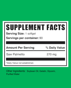 OEM ODM プライベートラベル ソウパルメット ソフトジェルカプセル 270mg - ハーブサプリメント、グルテンフリー - Product Image 2