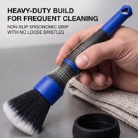 Brosse de nettoyage automobile ergonomique en caoutchouc et plastique XS-B03, logo personnalisé, couleur, poils doux, pour l'intérieur des voitures