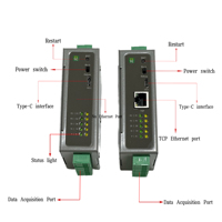 Pengontrol Pemantauan Jarak Jauh 4 Saluran RS485 Modbus RTU Pengumpul Suhu Multi Titik Baja Tahan Karat untuk Silo Biji-bijian