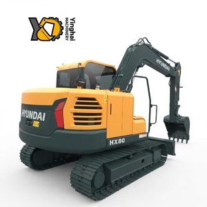 Nueva Excavadora de Cadenas Hyundai HX80 con Motor Yanmar, Certificación EPA, Excavadora Hidráulica para Construcción - Product Image 2