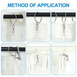 Varilla de tracción de acrílico de alta resistencia para cortinas, con gancho giratorio 360° de repuesto para accesorios de anillas de cortina de barra romana - Product Image 1