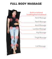 Matelas de massage électrique vibrant thermique en velours doux pour le corps entier, réglable, avec fonction Shiatsu