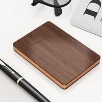 Kotak Kartu Nama Kayu Custom ODM OEM dengan Penutup Magnetik untuk Pria, Dapat Dikantongi