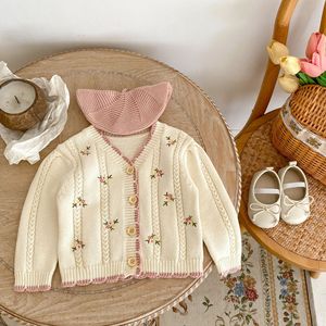 Suéter de Punto para Niños de 0 a 3 Años, Chaqueta de Punto Bordada para Niñas Pequeñas, <span class=keywords><strong>Ropa</strong></span> para Bebés Recién Nacidos - Product Image 1