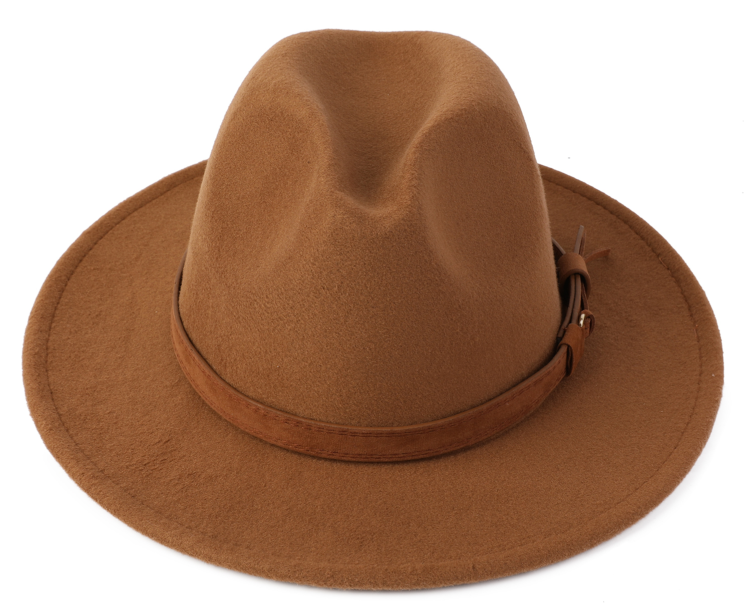 SH-1031 Classic Vintage Fedora Hat for Men Women Wide Brim 