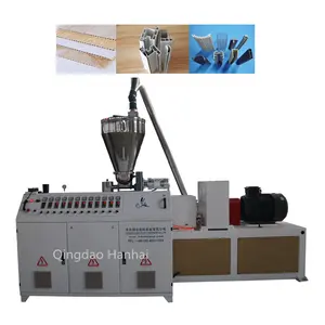 Automatische Conische Tweelingschroefextruder Plastic Pvc Hoek Kraal Rand Banding Afdichtstrip Venster Pvc Profiel Making Machine