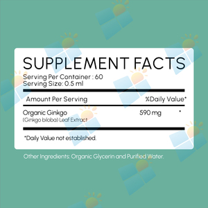 SUNI Integratore Liquido di Foglie di Ginkgo <span class=keywords><strong>Biloba</strong></span> Puro e Naturale a Marchio Privato per Cervello e Concentrazione, Estratto di Ginkgo Non OGM in Gocce - Product Image 2