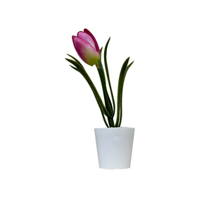 Tulipes artificielles en pot, 10-30 cm de haut, simulation réaliste, décoration de bureau moderne, décoration de printemps, fleurs en soie PE - Product Image 5