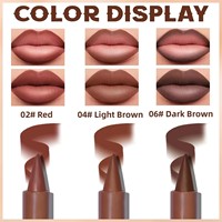 Rouge à lèvres repulpant multifonctionnel triangulaire végétalien tendance, personnalisable avec logo de marque privée, couleurs nude, violet et rouge, pour le maquillage des lèvres et le contour des lèvres - Meilleures ventes