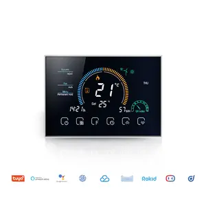 BECA BHT-8000 Modern Design Wifi Google Nest Hvac System Fan Coil Units Bacnet Thermostat Smart Zwave Tuya Hvac Thermostat