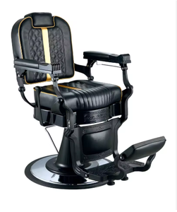 Sillón de Barbería Clásico de Cuero Negro con Bomba Hidráulica, Silla de Barbería Retro para Salón de Belleza Masculino en Venta - Product Image 5