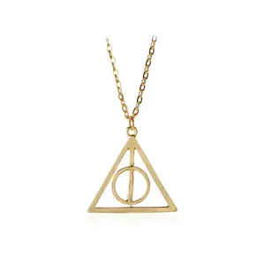 Colgante giratorio triangular de reliquias de la muerte personaje Harry película Potter joyería collar