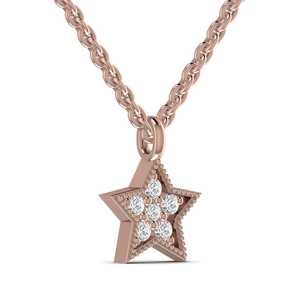 จี้เพชรทรงกลมรูปดาวแฟนซี0.004จี้ดีไซน์เนอร์จี้เพชรแฟชั่นจี้สร้อยคอออกแบบได้ตามต้องการของขวัญคริสต์มาส - Product Image 3