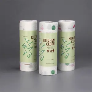 Kitchen Household Nonwoven Fabric Super Clean Disposable Cleaning Wipes With Printed