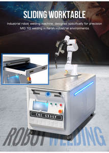 CNC GRUP Taşınabilir Otonom Mobil Kaynak Arabası 6 Eksenli İşbirlikçi Robot PLC Motor Şanzıman Yatağı Paslanmaz Çelik 4kW - Product Image 4