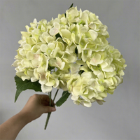 45 buah bunga Hydrangea kupu-kupu cantik 5 kepala, bunga buatan untuk dekorasi pernikahan, aula, rumah, dan dinding bunga