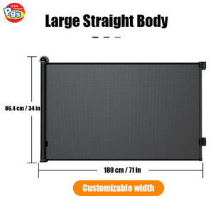 Wonderkind Sg020 Intrekbaar Huisdier Veiligheidspoort Met Vergrendelknop Sluiting Traphek Voor Honden En Kleine Dieren Massief Mesh Materiaal - Product Image 2