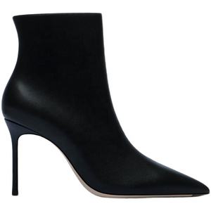 Fabricant de bottines classiques noires pour femmes sur mesure talons hauts imperméables automne hiver chaussures en cuir simples Western <span class=keywords><strong>Chelsea</strong></span> D - Product Image 2