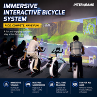 Équipement de jeu d'arcade de course cycliste personnalisé pour 6 joueurs, jeu de projection multijoueur pour aire de jeux intérieure pour enfants, vente en gros