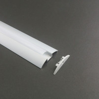 Profilé en aluminium série LvSen 6000 pour éclairage LED T5, 56,6x11mm, anodisé, forme angulaire, service de poinçonnage T3-T8 LS-122 pour décorations